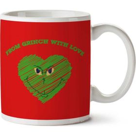 Art Hediye From Grinch With Love Christmas Iki Tarafı Baskılı Kupa Bardak