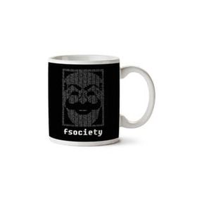 Art Hediye Fsociety Binary Code Mr Robot Iki Tarafı Baskılı Kupa Bardak