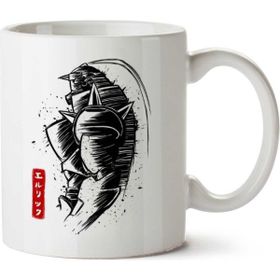Art Hediye Fullmetal Alchemist Alphonse Kroki İki Tarafı Baskılı Beyaz Kupa