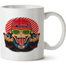 Art Hediye Funk Maymun İki Tarafı Baskılı Kupa Bardak