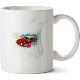 Art Hediye Fusca Color İki Tarafı Baskılı Kupa Bardak