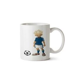Art Hediye Futbol Oynayan Çocuk İki Tarafı Baskılı Kupa Bardak