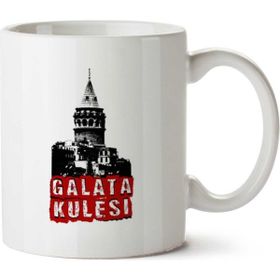 Art Hediye Galata Kulesi Istanbul iki Tarafı Baskılı Kupa Bardak