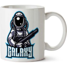 Art Hediye Galaxy Astronaut İki Tarafı Baskılı Kupa