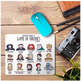 Art Hediye Game of Throunes Karakterler Baskılı 23x19 cm Mouse Pad