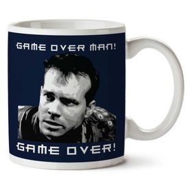 Art Hediye Game Over Man Game Over Quote Aliens İki Tarafı Baskılı Kupa Bardak