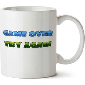 Art Hediye Game Over Try Again İki Tarafı Baskılı Kupa