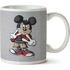 Art Hediye Gangsta Mickey Mouse İki Tarafı Baskılı Kupa Bardak