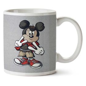 Art Hediye Gangsta Mickey Mouse İki Tarafı Baskılı Kupa Bardak