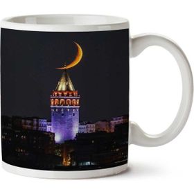 Art Hediye Gece Istanbul Galata Kulesi İki Tarafı Baskılı Kupa Bardak