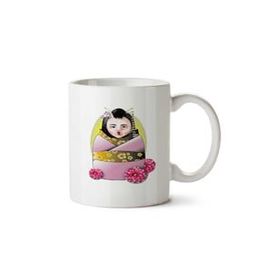 Art Hediye Geisha Matrioska İki Tarafı Baskılı Kupa