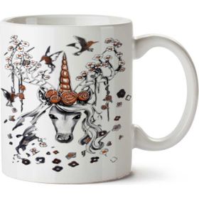 Art Hediye Geyikli Unicorn İki Tarafı Baskılı Kupa