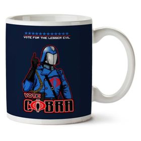 Art Hediye Gı Joe Vote Cobra Commander Lesser Evil I İki Tarafı Baskılı Kupa Bardak