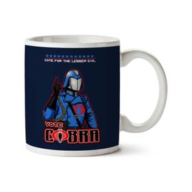 Art Hediye Gı Joe Vote Cobra Commander Lesser Evil I İki Tarafı Baskılı Kupa Bardak