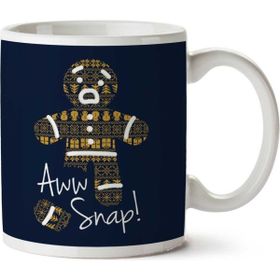 Art Hediye Gingerbread Man Aww Snap Christmas İki Tarafı Baskılı Kupa Bardak