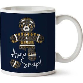 Art Hediye Gingerbread Man Aww Snap Christmas İki Tarafı Baskılı Kupa Bardak