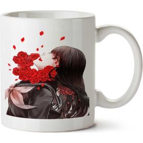 Art Hediye Girl Rose Tarafı Baskılı Kupa