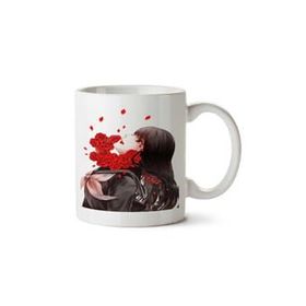 Art Hediye Girl Rose Tarafı Baskılı Kupa