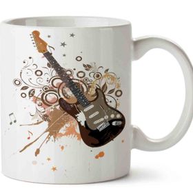 Art Hediye Gitar Müzik Nota Baskılı Kupa Bardak