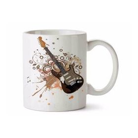 Art Hediye Gitar Müzik Nota Baskılı Kupa Bardak