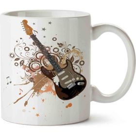 Art Hediye Gitar Müzik Nota iki Tarafı Baskılı Kupa Bardak