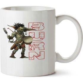 Art Hediye Goblin Burn İki Tarafı Baskılı Beyaz Kupa