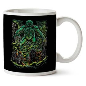 Art Hediye Godbusters Ghostbusters Cthulhu Mythos İki Tarafı Baskılı Kupa Bardak