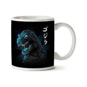 Art Hediye Godzilla Japon Stilindeki Tarafı Baskılı Kupa Bardak