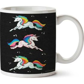 Art Hediye Gökkuşağı Unicorn İki Tarafı Baskılı Kupa Bardak