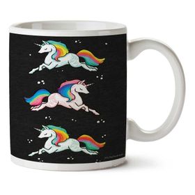 Art Hediye Gökkuşağı Unicorn İki Tarafı Baskılı Kupa Bardak