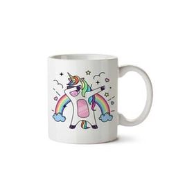 Art Hediye Gökkuşağı Unicorn İki Tarafı Baskılı Kupa Bardak