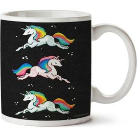 Art Hediye Gökkuşağı Unicorn İki Tarafı Baskılı Kupa Bardak