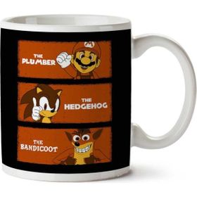 Art Hediye Good The Bad And The Ugly Mario Sonic And Crash Mashup Iki Tarafı Baskılı Kupa Bardak