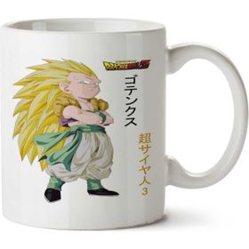 Art Hediye Gotenks Super Saiyajin 3 Dragon Ball İki Tarafı Baskılı Beyaz Kupa