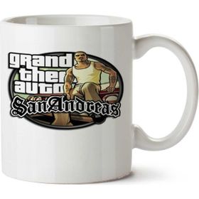 Art Hediye Grand Theft Auto İki Tarafı Baskılı Beyaz Kupa