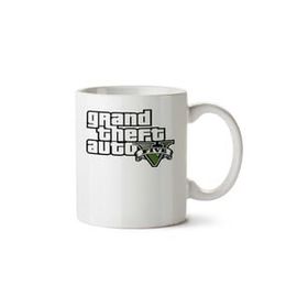 Art Hediye Grand Theft Auto İki Tarafı Baskılı Beyaz Kupa