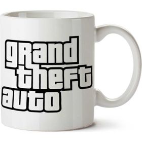 Art Hediye Grand Theft Auto Yazı İki Tarafı Baskılı Kupa Bardak
