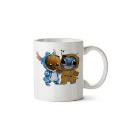Art Hediye Groot E Stitch İki Tarafı Baskılı Beyaz Kupa