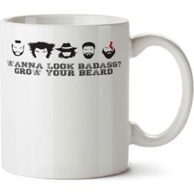 Art Hediye Grow Your Beard İki Tarafı Baskılı Kupa Bardak