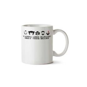 Art Hediye Grow Your Beard İki Tarafı Baskılı Kupa Bardak