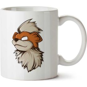 Art Hediye Growlithe Portrait Pokemon İki Tarafı Baskılı Kupa Bardak
