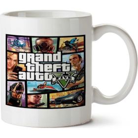 Art Hediye Gta V İki Tarafı Baskılı Beyaz Kupa