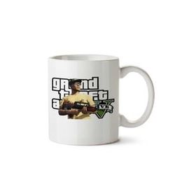 Art Hediye Gta V2 İki Tarafı Baskılı Beyaz Kupa