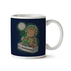 Art Hediye Guardians Of The Galaxy Dj Awesome Baby Groot İki Tarafı Baskılı Kupa Bardak