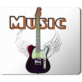 Art Hediye Guitar Music Gitar Müzik Baskılı 23x19 cm Mouse Pad