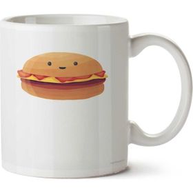 Art Hediye Gülen Hamburger İki Tarafı Baskılı Kupa Bardak