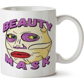 Art Hediye Güzel Maske İki Tarafı Baskılı Kupa Bardak