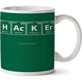 Art Hediye Hacker Periyodik Cetvel İki Tarafı Baskılı Kupa Bardak