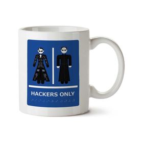 Art Hediye Hackers Restroom The Matrix İki Tarafı Baskılı Kupa Bardak