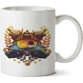 Art Hediye Hallo İki Tarafı Baskılı Beyaz Kupa